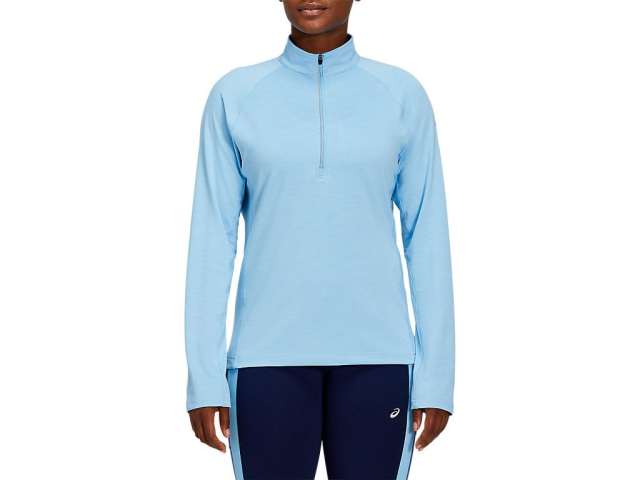 Asics 1/4 Zip Long Sleeve Pullover Arctic Sky Spacedye | XXKocmHvZ