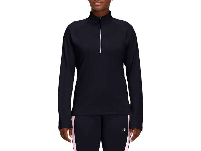 Asics 1/4 Zip Long Sleeve Pullover μαυρα | ouTZXSyZa