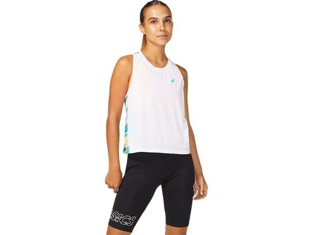 Asics Color Injection Tank Brilliant White/Baltic Jewel | WzmP933Zc