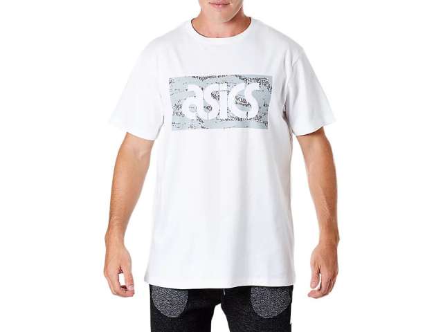 Asics Graphic Tee White/Grey | RfKT9YUqx