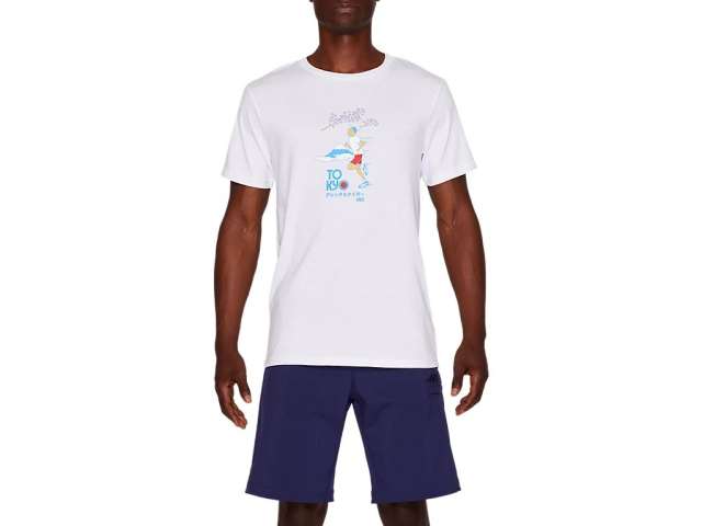 Asics Jersey Graphic κοντο Sleeve Tee ασπρα | EtCG9ADTS