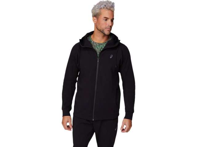 Asics Mobility Knit Full Zip μαυρα | XpuscrLdx