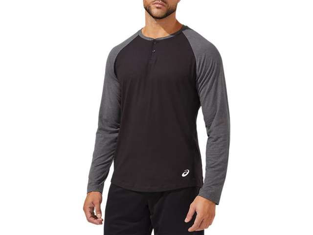 Asics Performance Henley Long Sleeve γκρι | I046rGR6F