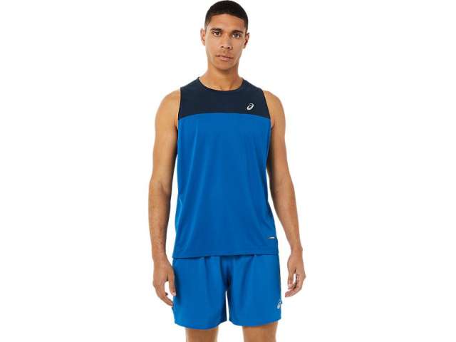 Asics Race Singlet French Blue/Lake Drive | CDdQOG6e4