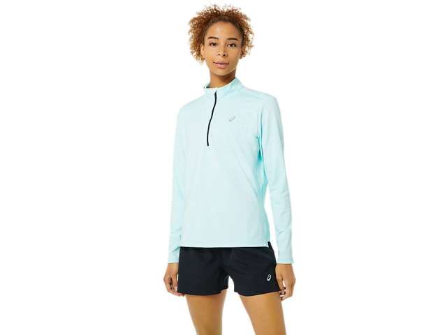 Asics Ready-set Half Zip μπλε | NergsrMem