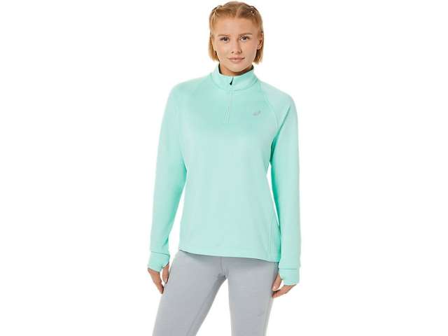 Asics Thermopolis 1/4 Zip Fresh Ice Heather | G4AgFWFVL