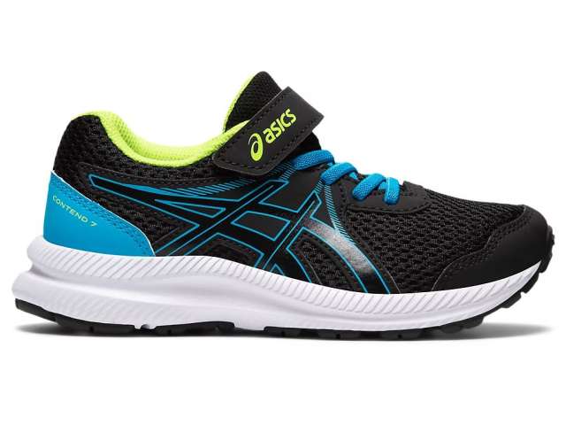 Asics Unisex Contend 7 Black/Digital Aqua | tZ8i47zQ3