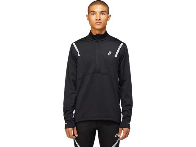 Asics Unisex Lite-show Χειμερινά 1/2 Zip μαυρα | IZR2i9SKw