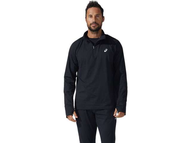 Asics Unisex Thermopolis Quarter Zip μαυρα | GcB40Sqmm