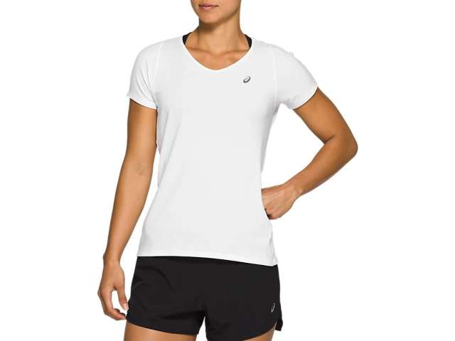 Asics V-neck κοντο Sleeve ασπρα | qeCwj8NHY