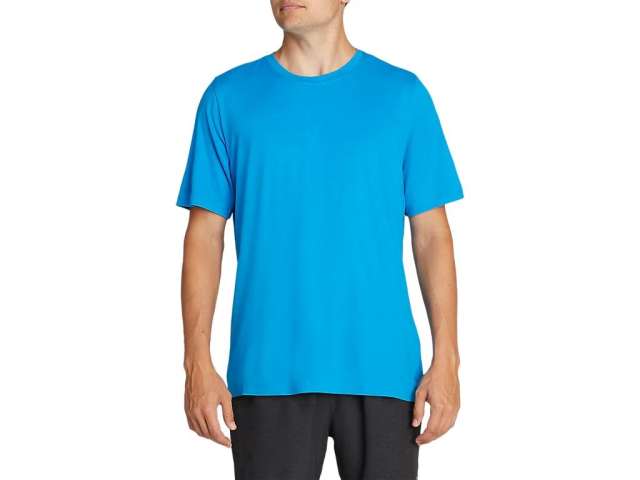 Asics κοντο Sleeve Heather Tech μπλε | BdbKLbiXG