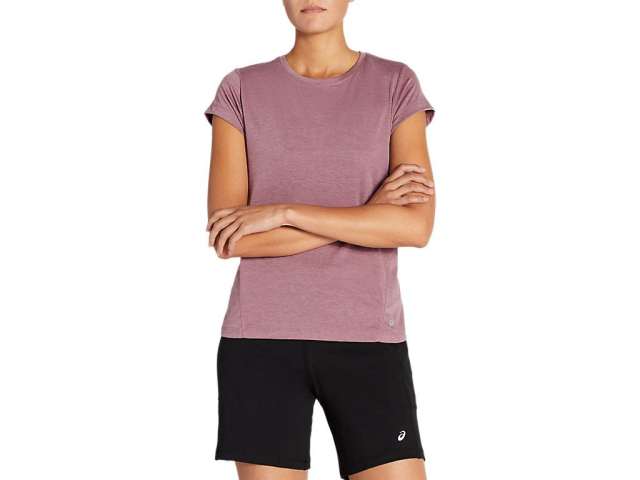 Asics κοντο Sleeve Heather μωβ | Ijs4wuX95