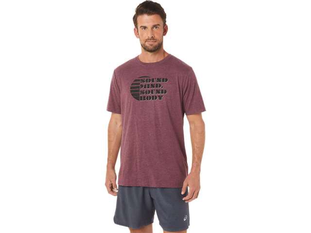 Asics κοντο Sleeve Rise Slogan Tee βαθυ | qG88B7jOa