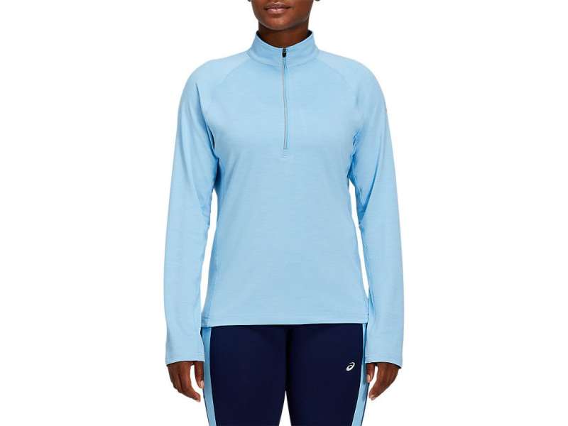 Asics 1/4 Zip Long Sleeve Pullover Arctic Sky Spacedye | XXKocmHvZ