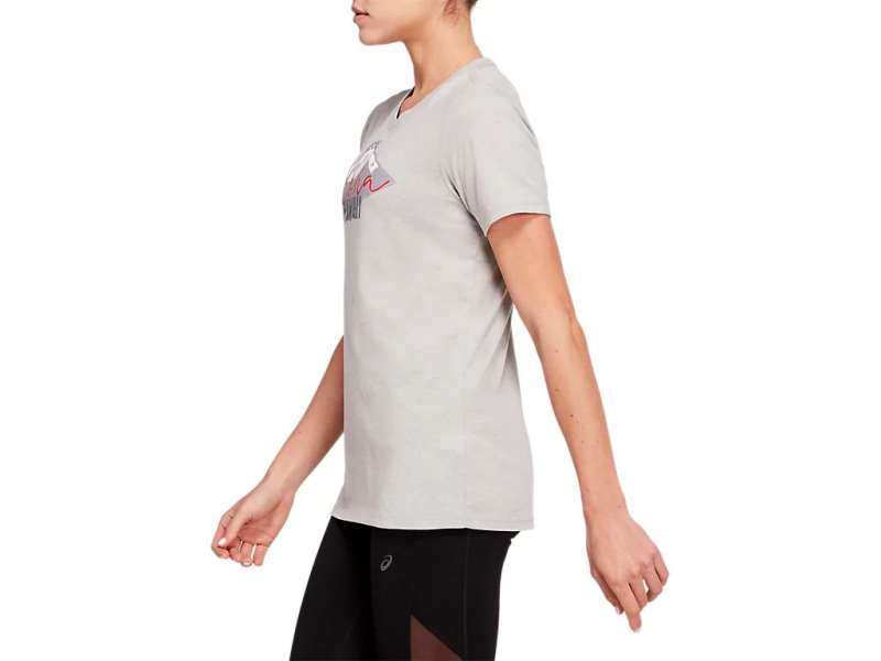 Asics Aloha κοντο Sleeve Tee ανοιχτο γκρι | W6tlHBL1X