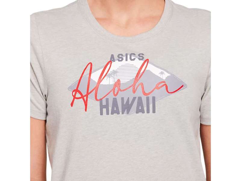 Asics Aloha κοντο Sleeve Tee ανοιχτο γκρι | W6tlHBL1X