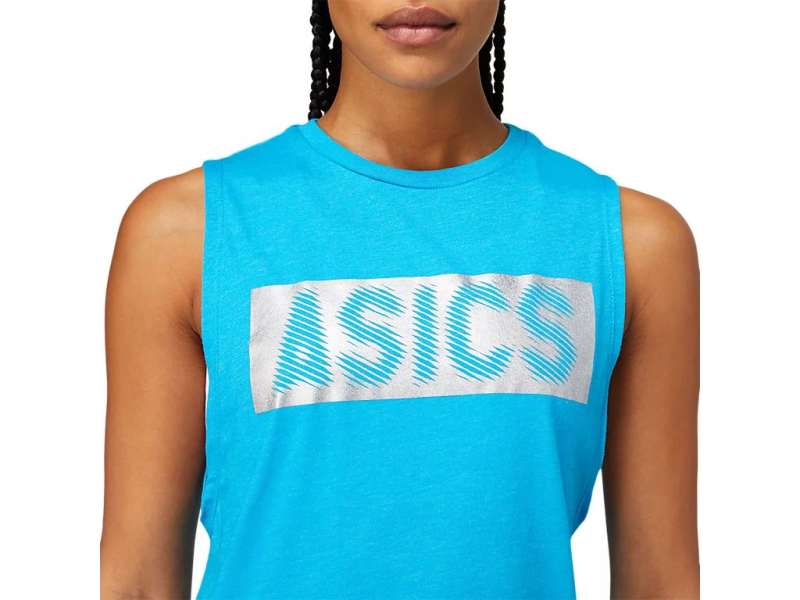 Asics Box Muscle Tee μπλε | pIHkBcBNZ