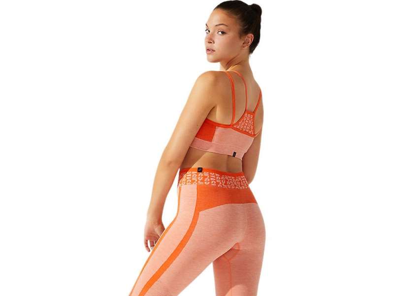 Asics Cropped Logo Seamless Marigold Orange/Sun Peach | 9qRFMFW6v