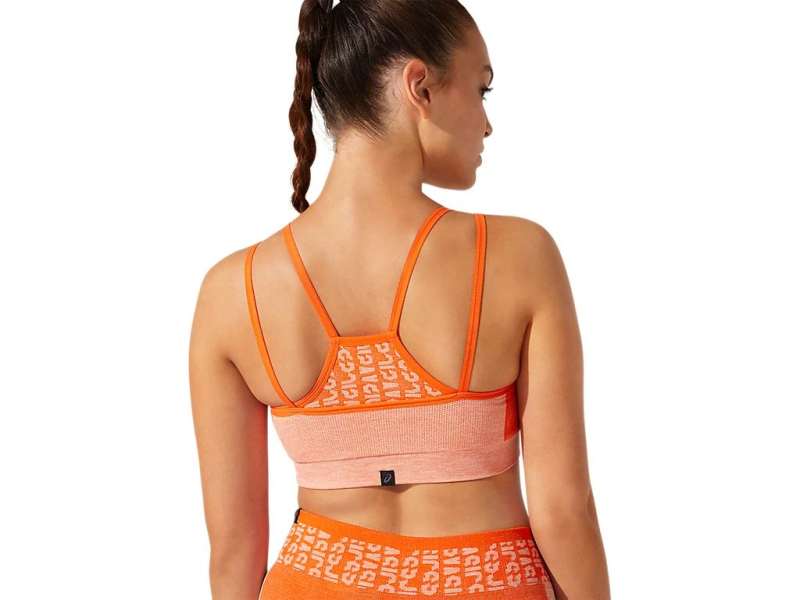 Asics Cropped Logo Seamless Marigold Orange/Sun Peach | 9qRFMFW6v