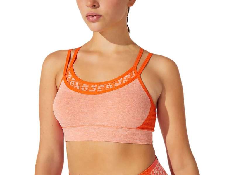 Asics Cropped Logo Seamless Marigold Orange/Sun Peach | 9qRFMFW6v