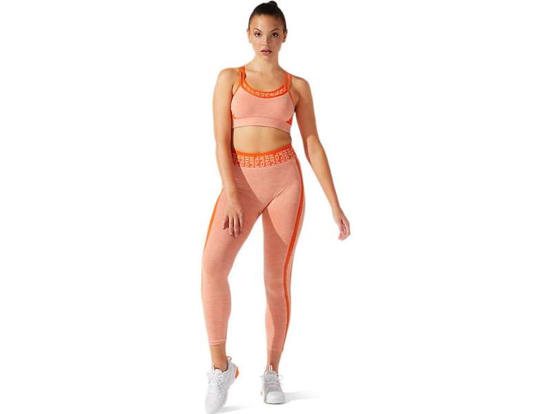 Asics Cropped Logo Seamless Marigold Orange/Sun Peach | 9qRFMFW6v