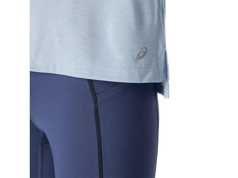 Asics Dorai κοντο Sleeve Mist Heather | qICnYXGfA