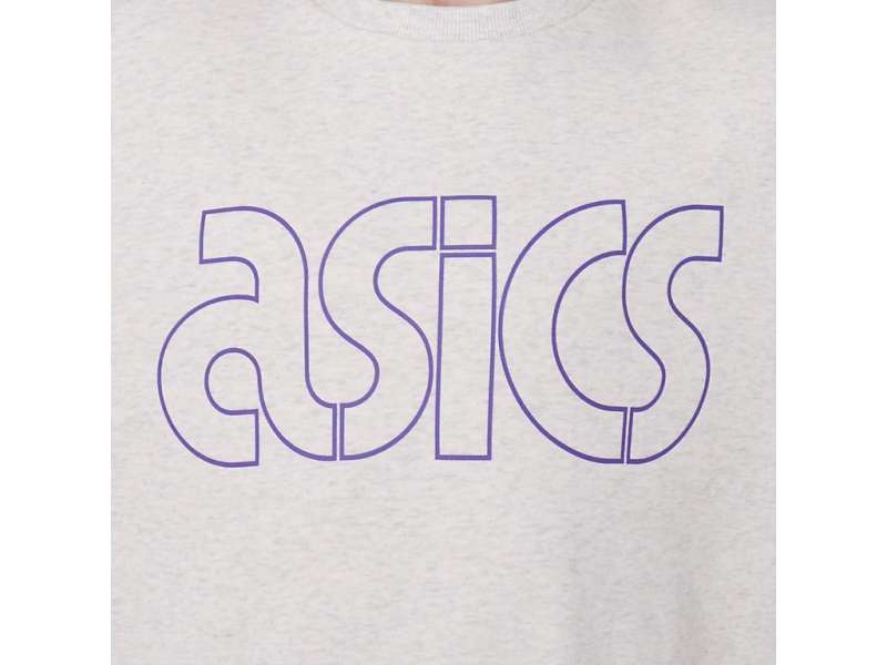 Asics French Terry Pullover Crew Birch Heather | Xi5f0u3Hq