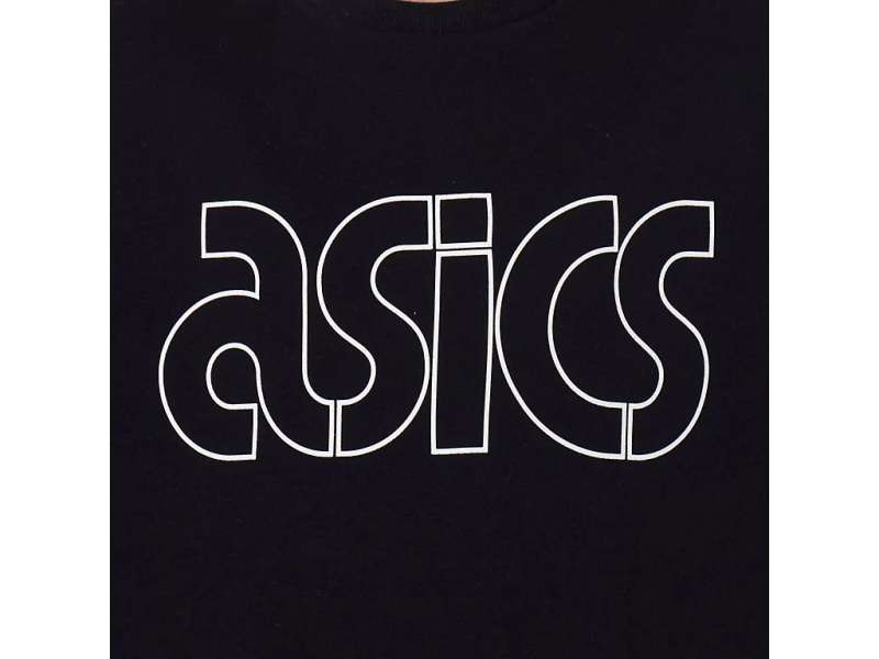 Asics French Terry Pullover Crew μαυρα | 3907DGAoQ