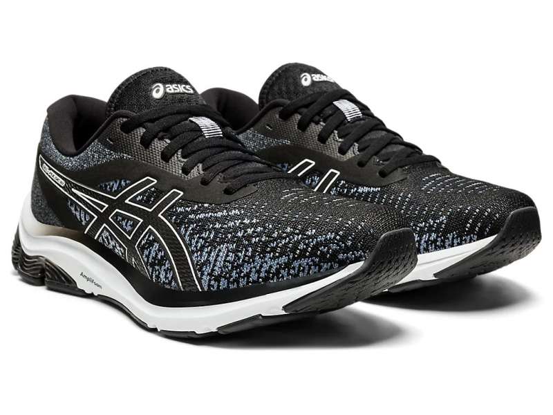 Asics Gel-pulse 12 Knit Black/White | KTzFYfVyU