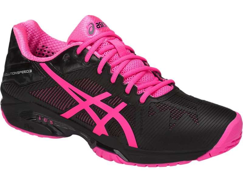 Asics Gel-solution Speed 3 Black/Hot Pink/Silver | PKhRQ6bFb