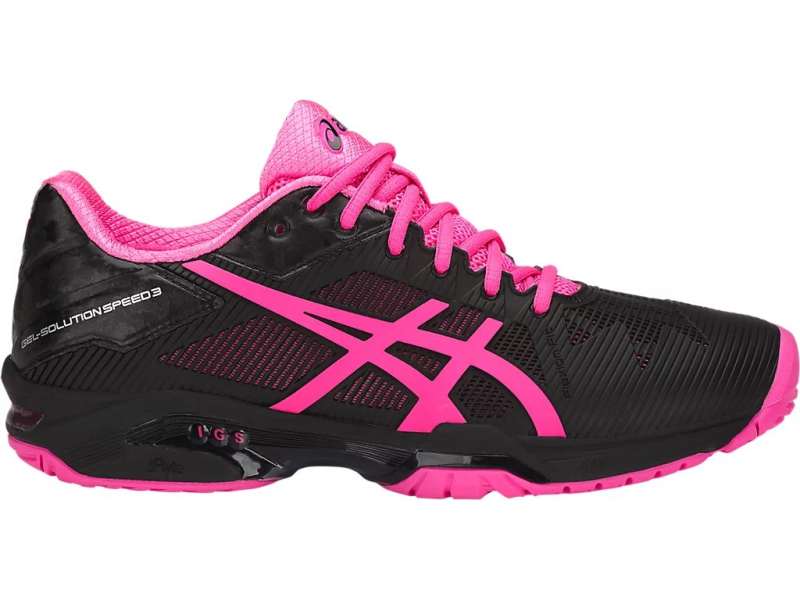 Asics Gel-solution Speed 3 Black/Hot Pink/Silver | PKhRQ6bFb