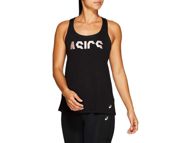 Asics Graphic λουρακια Tank μαυρα | Jbvmmw9sG