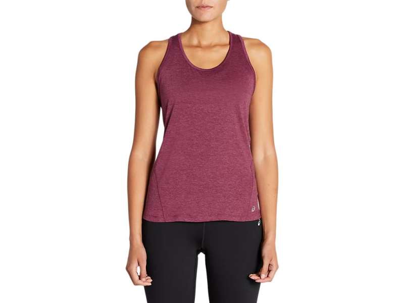 Asics Heathered Tank Dried Berry Heather | 4XhEbvjfa