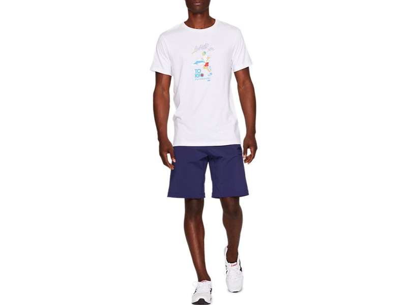 Asics Jersey Graphic κοντο Sleeve Tee ασπρα | EtCG9ADTS