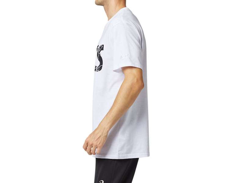 Asics Jersey Graphic κοντο Sleeve Tee ασπρα | IaH8GPxa0