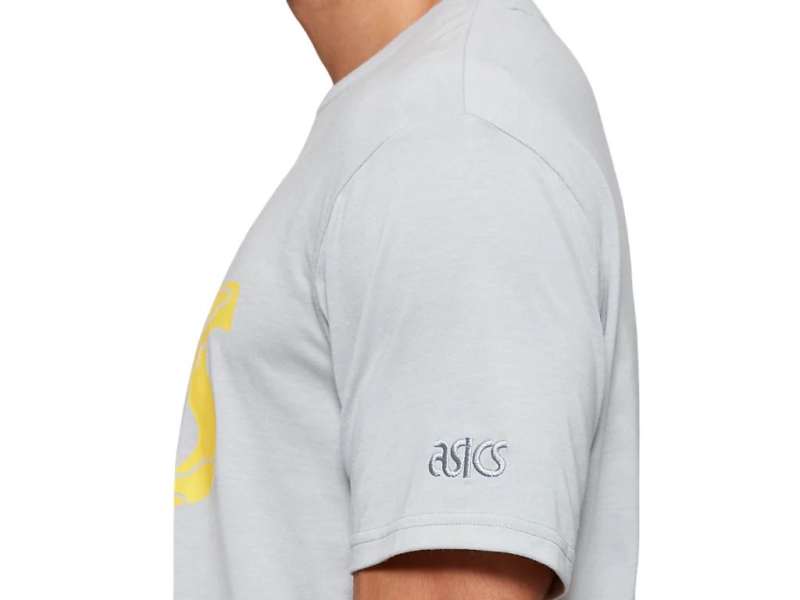 Asics Jersey Graphic κοντο Sleeve Tee γκρι | xxyYbluQB