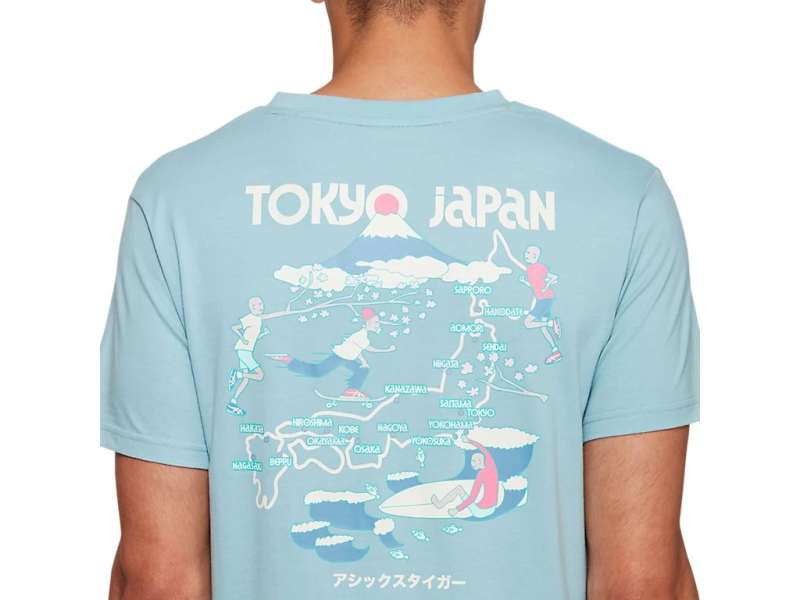 Asics Jersey Tokyo κοντο Sleeve μπλε | y3R2kT58Z