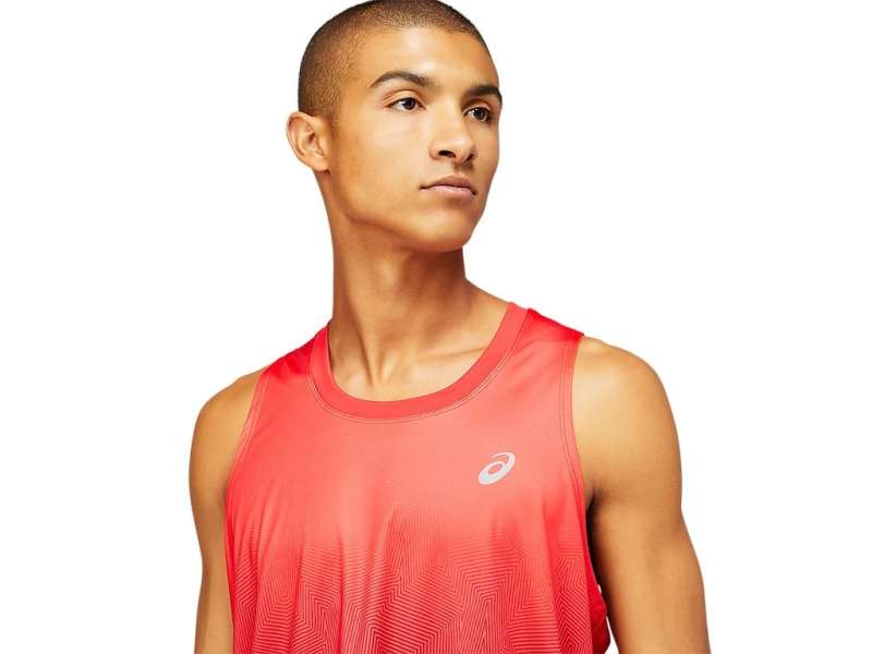 Asics Kasane Singlet Electric Red/Burgundy | kC9Jv020m