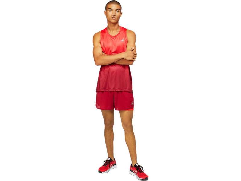 Asics Kasane Singlet Electric Red/Burgundy | kC9Jv020m