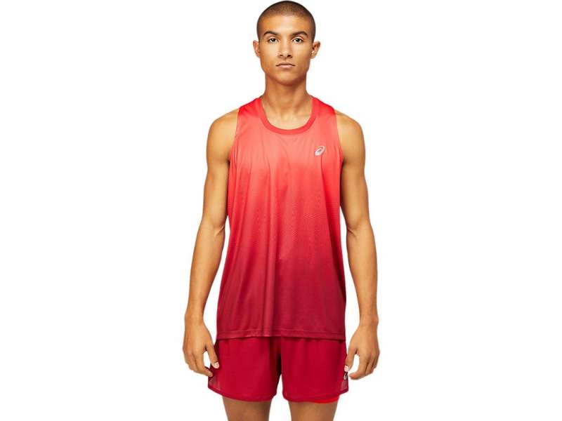 Asics Kasane Singlet Electric Red/Burgundy | kC9Jv020m