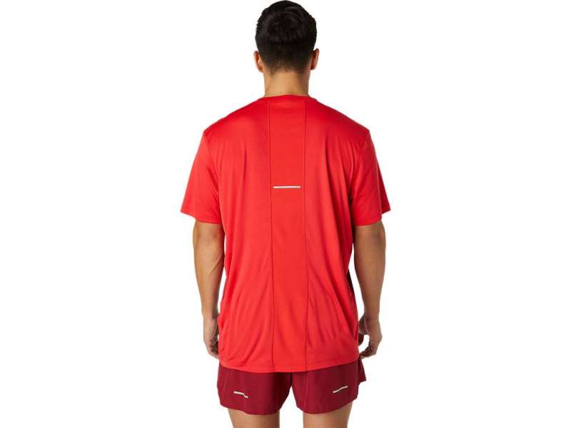 Asics Kasane κοντο Sleeve Electric Red/Burgundy | U0Ry4lJJY