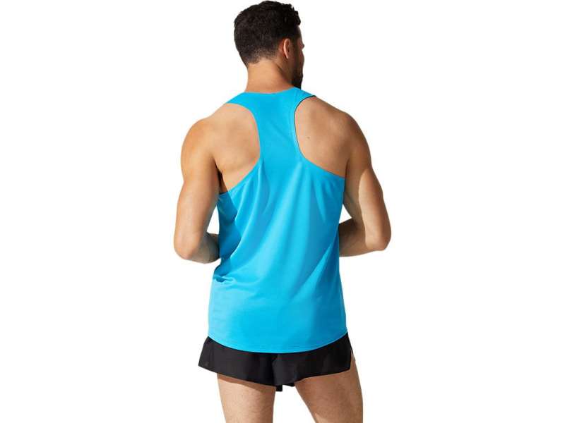 Asics Light Mesh Singlet Digital Aqua | LS3bZxaEr