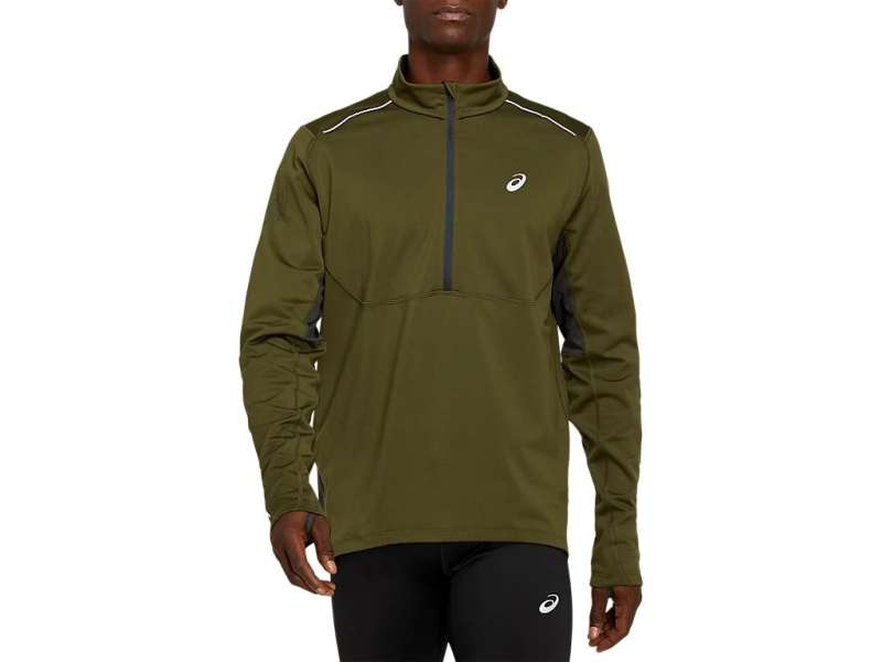 Asics Lite-show Χειμερινά 1/2 Zip γκρι | 4MnmX7Mjx