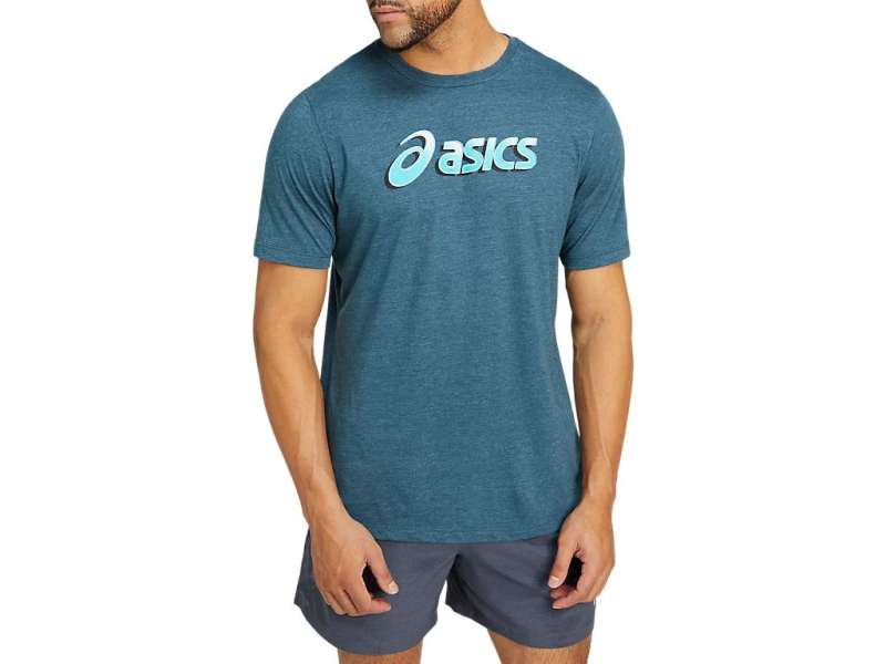 Asics Lockup V2 Tee μπλε | tfDadKkOW