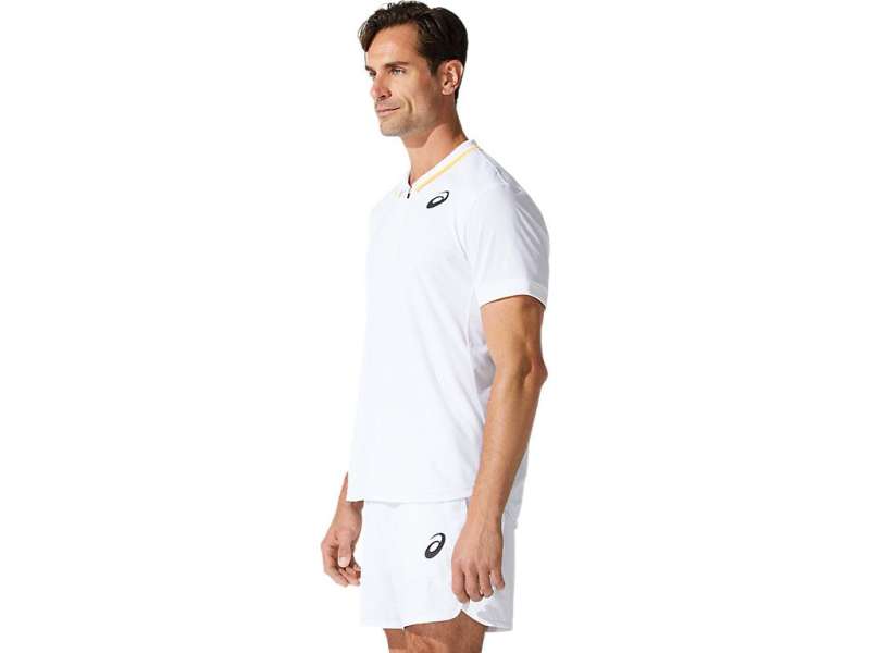 Asics Match Polo ασπρα | me0LkR6MN