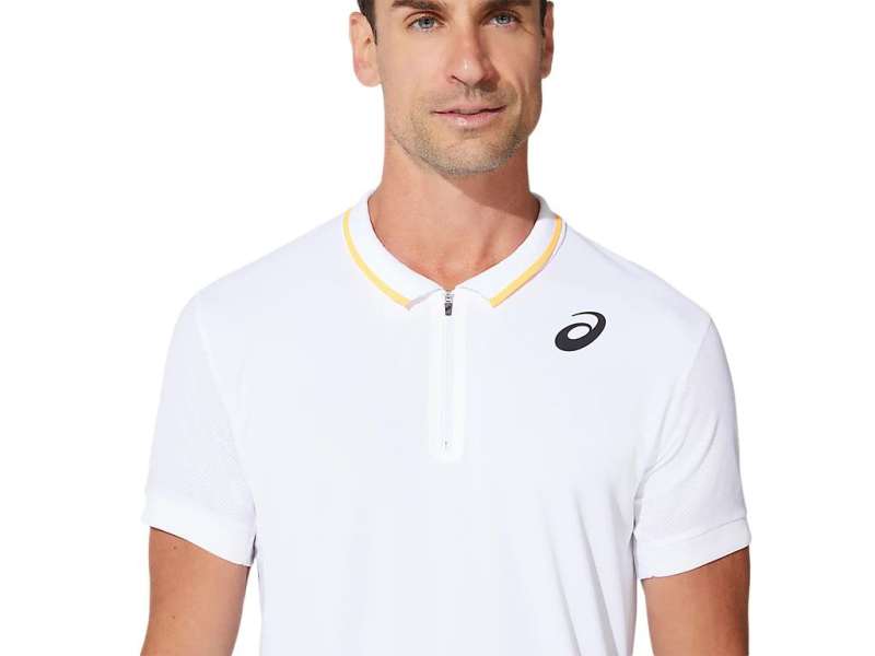 Asics Match Polo ασπρα | me0LkR6MN