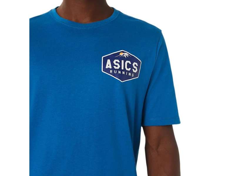 Asics Mountain Για Τρέξιμο Tee μπλε | 4vYR0G5Gk