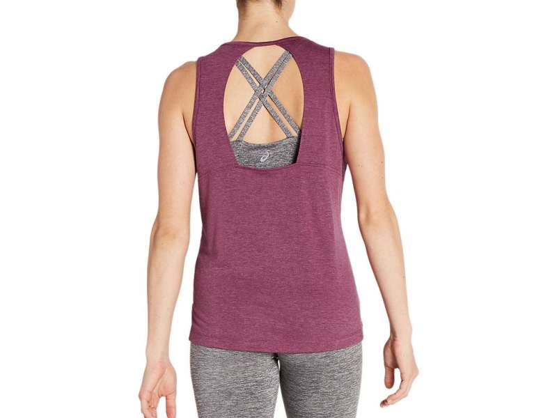 Asics Muscle Tank Dried Berry Heather | gAIBXSXO1