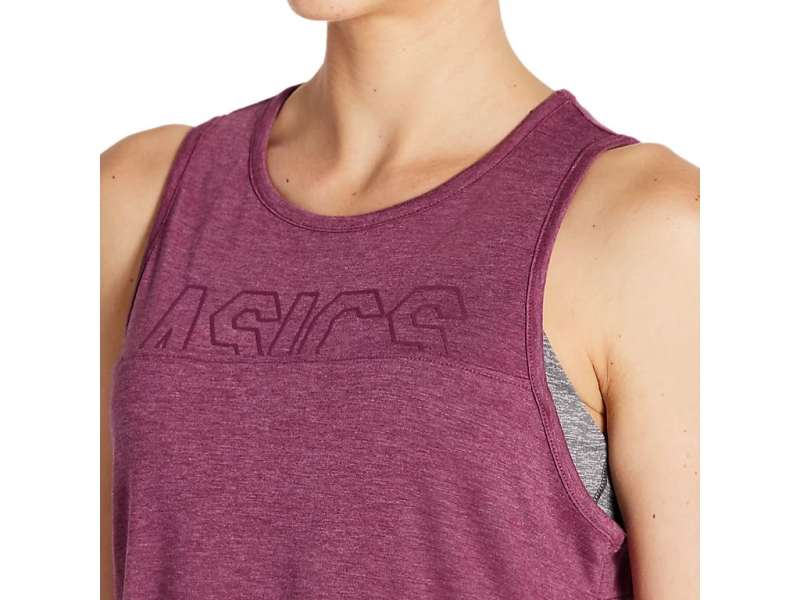 Asics Muscle Tank Dried Berry Heather | gAIBXSXO1