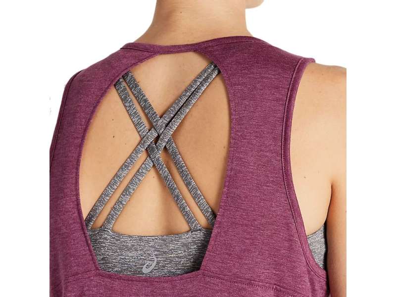 Asics Muscle Tank Dried Berry Heather | gAIBXSXO1